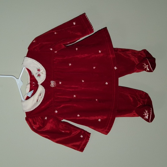 Holiday Red Velvet Baby Outfit from Simply Basics - Picture 1 of 7